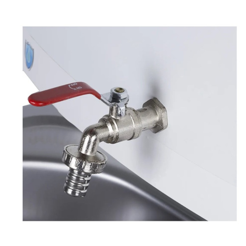 Умывальник дачный Вихрь ЛЮКС без подогрева, нержавеющая мойка, белый (74/4/5)