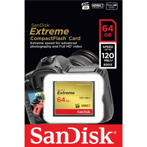 Карта памяти SanDisk CF 64GB Extreme 120MB/s (SDCFXSB-064G-G46)