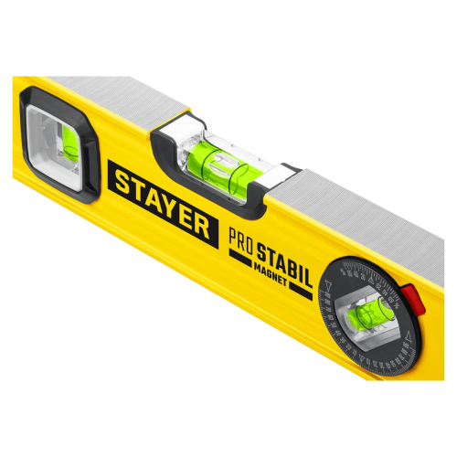 Уровень строительный Stayer 3480-100 пузырьковый желтый