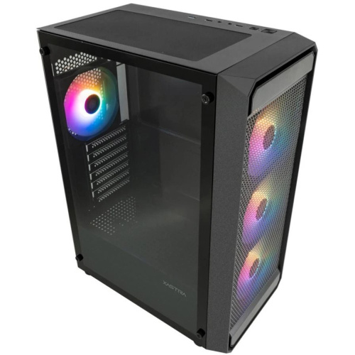 Корпус XASTRA A403 4FRGB Black (A403-4FC12F) ATX/Mesh/ tempered glass / 4x120mm FRGB fans
