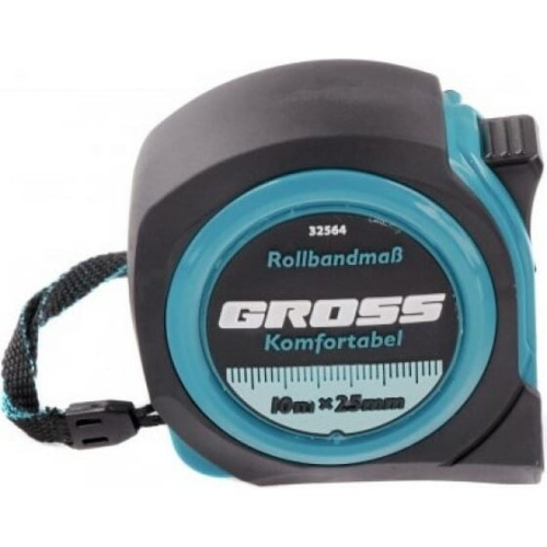Рулетка Gross Komfortabel 32564 10м х 25мм обрезиненный корпус