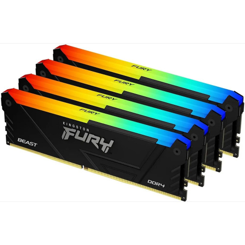 ОЗУ Kingston Fury Beast Black KF432C16BB2AK4/64 DDR4 - 4x 16ГБ 3200МГц, DIMM, Ret