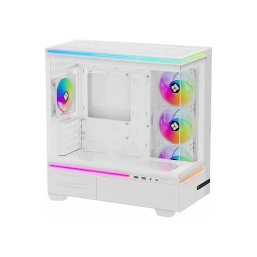 Корпус Thermalright M10 White Fan4-C (TRTLM10WF4C) / TG / 4x120mm ARGB PWM Fans / USB Type-C / mATX