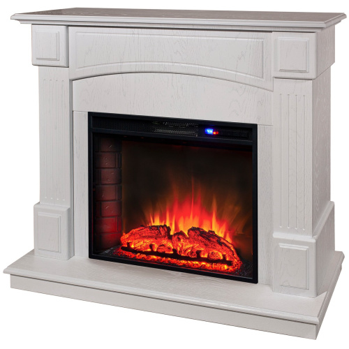 Электрокамин RealFlame Carolina 24/25,5 WT бьянко с очагом Sparta 25,5 LED