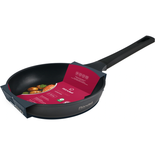 Сковорода Rondell Baselard RDA-2001 круглая 20см покрытие Xylan Plus ручка несъемная (без крышки) темно-серый