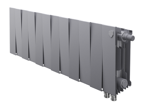 Биметаллический радиатор отопления  Royal Thermo Pianoforte 200 12 Секций Silver Satin Vdr
