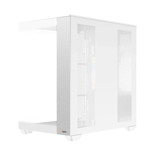 Корпус Ocypus Delta C74 WH ARGB (Delta-C74-WHD200XX-GL), без БП, Midi-Tower, TG, 2x120mm 2xUSB-A 3.0 + 1xUSB-C 3.1, ATX, mITX White