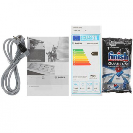 Посудомоечная машина Bosch SMS53L08ME серебристый