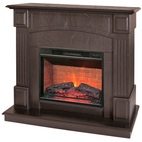 Электрокамин RealFlame Carolina 24/25,5 DN темный орех с очагом Irvine 24