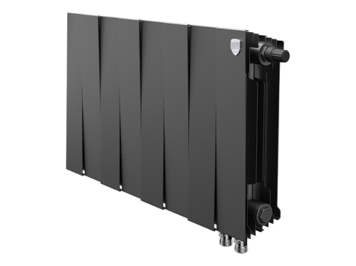 Биметаллический радиатор отопления  Royal Thermo Pianoforte 300 8 Секций Noir Sable Vdr