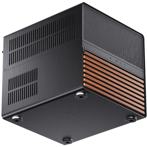 Корпус JONSBO N5 Black Mini-Tower, 3x120mm, ATX, E-ATX, mITX, XL-ATX, 1xUSB3.2 Gen2 Type-C, 1xUSB3.0, 1xAudio, Wood panel