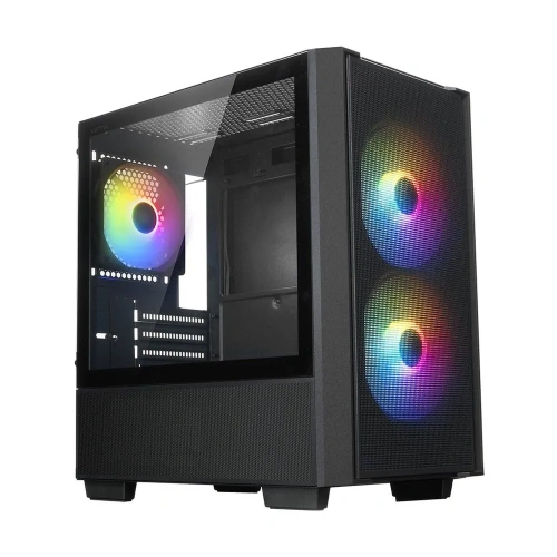 Корпус XASTRA A400M 3FRGB Black (A400M-2FC14F-1FC12F) mATX/Mesh /Screwless TG+Mesh/2x140mm+1x120mm FC FRGB fans