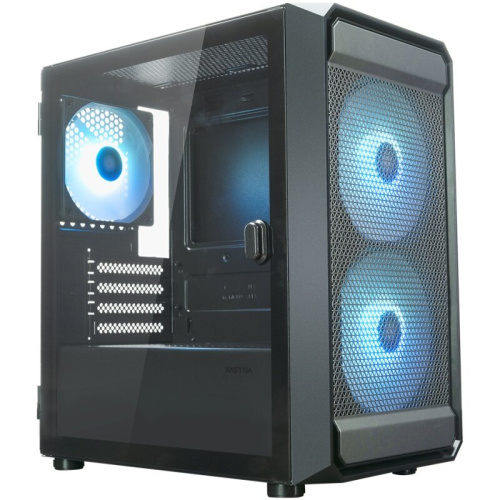 Корпус XASTRA A303M 3ARGB-C6 Black (A303M-2FC14A-1FC12A-C6-D) mATX/Mesh/ tempered glass / 2x140mm + 1x120mm ARGB PWM fans/Argb+PWM HUB 6port/ Door