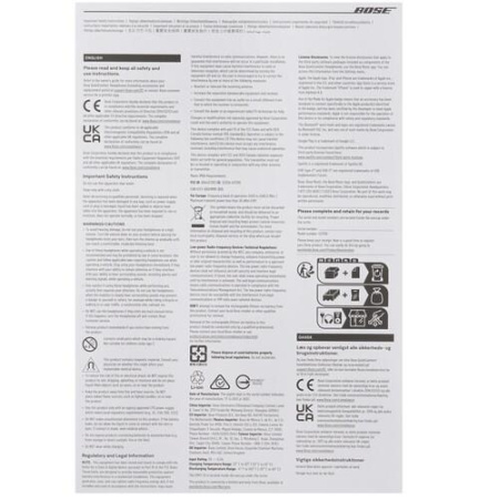 Беспроводные/проводные наушники Bose QuietComfort черный