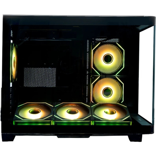 Корпус XASTRA QR600M 6ARGB C10-UC (QR600M-6FM12A-C10-UC-L) Black mATX/Aquarium/Curve Glass/Led Strip/6x120mm ARGB PWM FM fans/ Argb+PWM HUB 10port